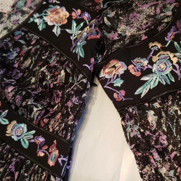 FREE PEOPLE New Cherry Blossom Mini DRESS Boho πHPπ - Picture 11 of 13